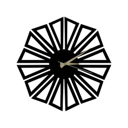 Wallity Hedef Reloj de Pared Decorativo de Metal Negro